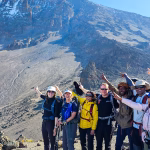 After climbing kilimanjaro mountain group picture