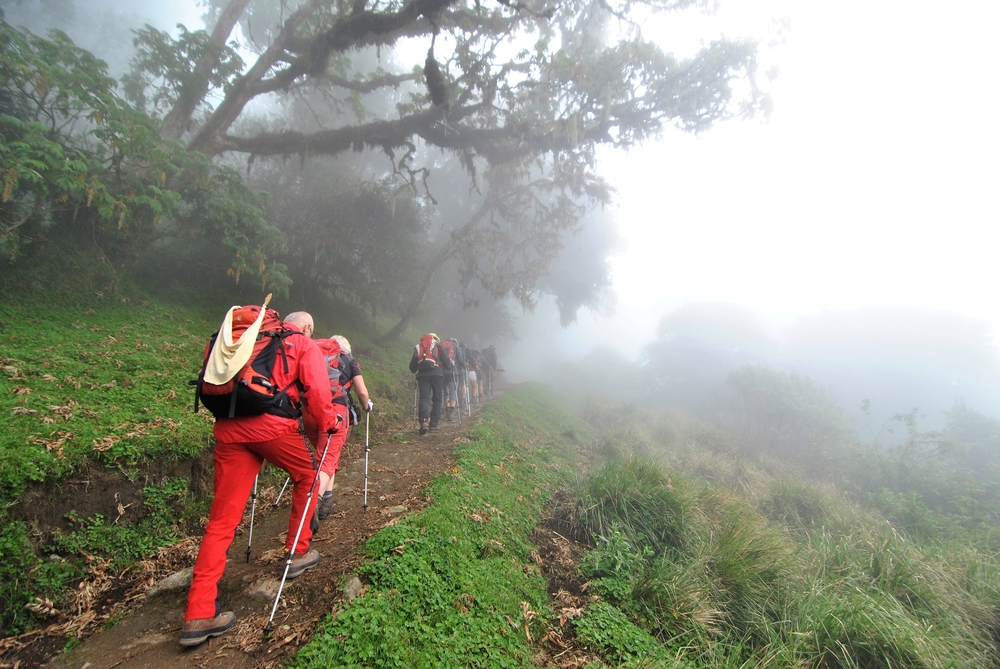 daily kilimanjaro climbing routine and variety of weather conditions